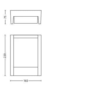 Applique murale - PHILIPS - Arbour - Éclairage extérieur - Lumiere blanche chaude - Large - IP44