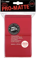 Lot de 100 Sleeves Ultra Pro Pro-Matte Format Standard 66x91mm (Rouge)