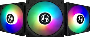 Lot de 3 Ventilateurs de boitier Lian Li ST RGB - 12cm (Noir)