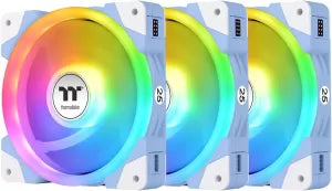 Lot de 3 Ventilateurs de boitier Thermaltake SwaFan EX RGB - 14cm (Bleu)