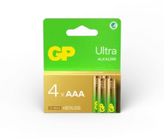 Lot de 4 piles Alcaline GP Batteries Ultra type AAA (LR03) 1,5V