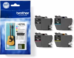 Pack 4 cartouches d'encre Brother LC-421 XL (Noir + Couleurs)