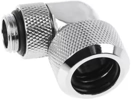 Raccord rotatif coudé é compression pour Tube é16mm - G1/4 Alphacool Eiszapfen (Argent)