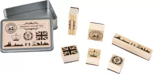 Set de 6 tampons Small Foot en bois (Thme Londres)