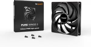 Ventilateur de boitier be quiet! Pure Wings 3 Haute Vitesse PWM 14cm (Noir)