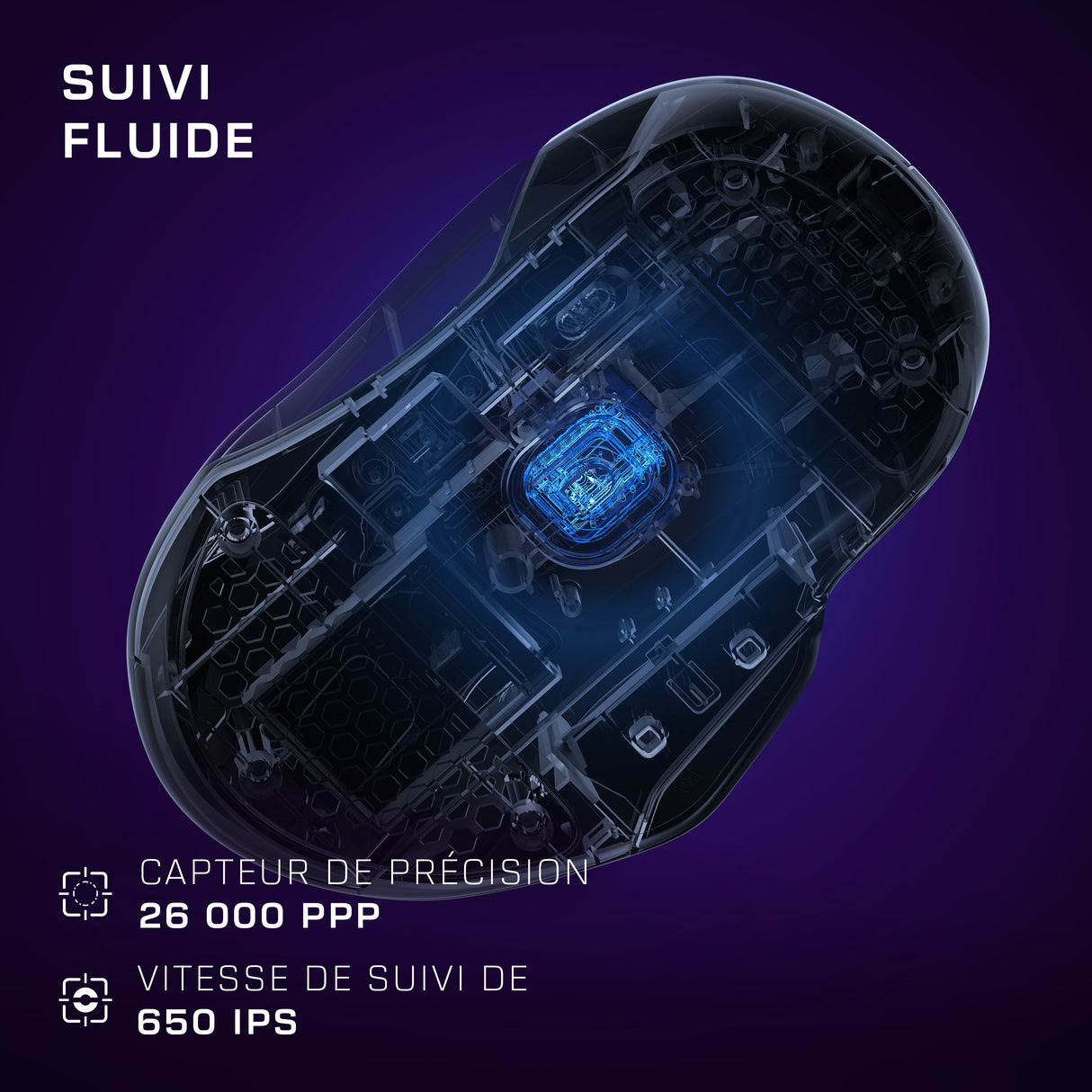 Souris gaming sans fil - Turtle Beach Kone™ II - Ultra légere - Noir, 26 000 DPI, 23 fonctions personnalisables