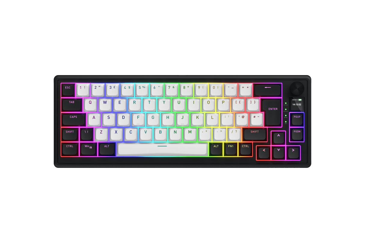Clavier Gamer sans fil magnétique (Hator Aurum Linear) Hator Skyfall 65 Mag Ultima 8K TKL RGB (Noir)