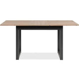 Table extensible Denver 80B - 120-160 x 75 x 80 cm - DÈcor chene artisan / anthracite - 1 extension de 40 cm inclue - 8 personnes