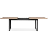 Table extensible Denver 80C - 200-240 x 75 x 90 cm - Chene artisan / anthracite - 1 exension de 40 cm inclue - 12 personnes
