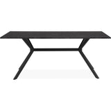 Table Onex 81A - 180 x 75 x 90 cm - DÈcor ardoise foncÈ / noir - 8 personnes