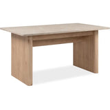Table extensible - Sai 80A - DÈcor Chene Jackson / Imitation pierre blanche - Allonge de 40 cm inclue - 160-200 x 75 x 90 cm