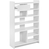 Meuble a chaussures - MÜNSTER - Blanc - 12 paires de chaussures - 71,5 x 25 x 109 cm