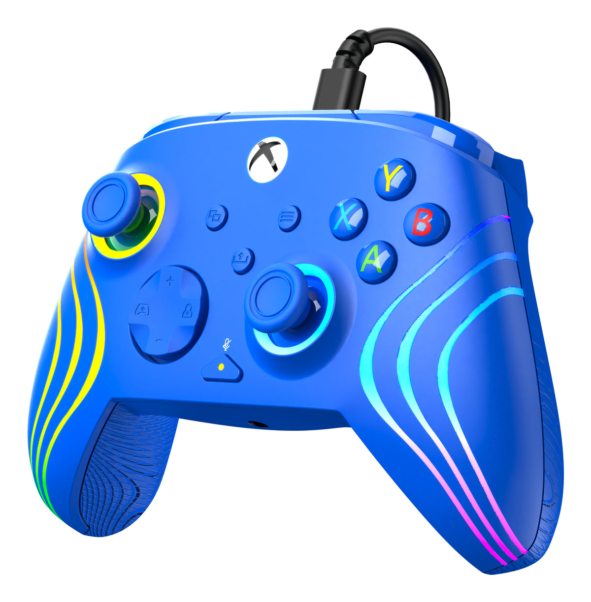 Manette de jeu - Xbox Series X|S, Xbox One et PC - Afterglow Wave - RGB - Filaire - Bleu - TURTLE BEACH
