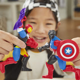 MixMashers Captain America, figurine 12 cm personnalisable a mélanger et combiner avec accessoires, Marvel, des 4 ans