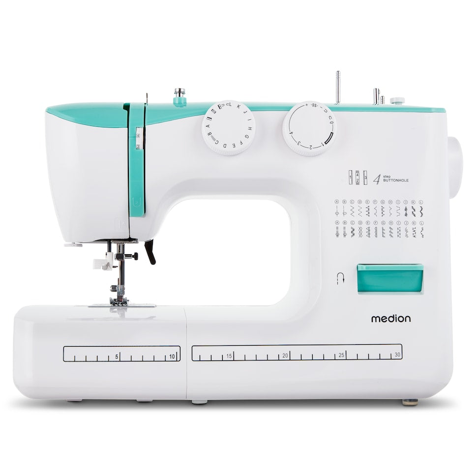 Machine ŕ Coudre - MEDION - SM 60 - 62W - 24 Points + Points Doubles - 700 tr/min - LED - Turquoise