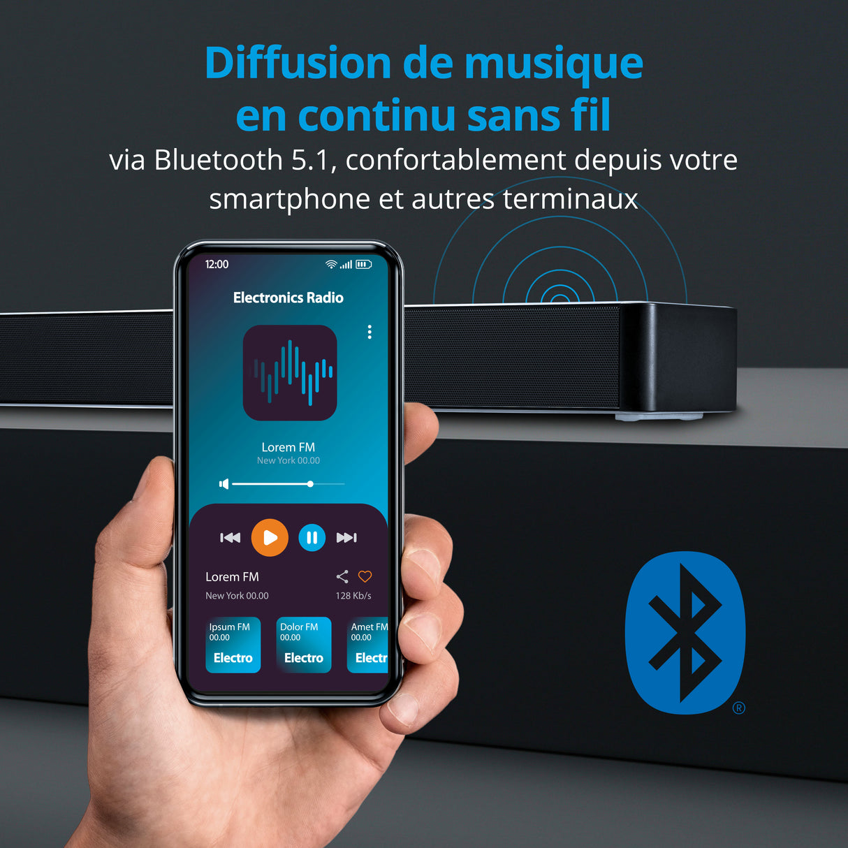 Barre de Son - MEDION - 2x30W RMS - Bluetooth
