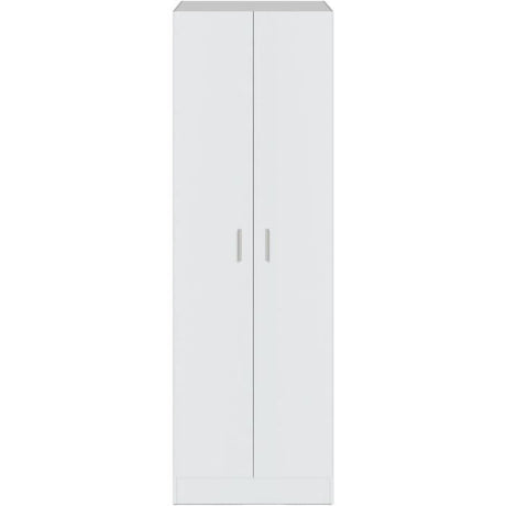 Armoire rangement chaussures - meuble d'entrée - 2 portes avec étageres- L59 x P37 x H180 cm - Basic