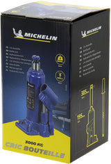 Cric hydraulique bouteille 3 tonnes hauteur levage 195mm a 385mm - MICHELIN - Pour le levage de voiture, SUV, utilitaires, 4x4.