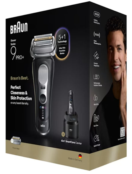 Rasoir électrique - BRAUN - Série 9 9660cc - 60 min - Étanche - Noir