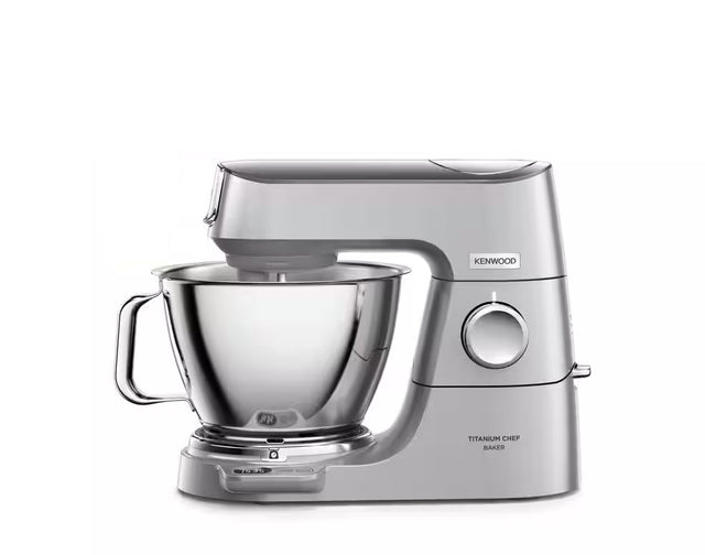 KENWOOD KVC85.124.SI - Robot pâtissier Titanium Chef Baker - 2 bols en inox 3,5L et 5L - Balance intégrée 6kg - Blender 1,8L -