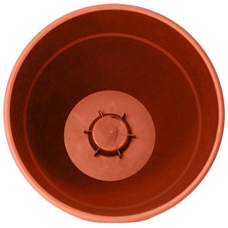 Pot de fleur Rond - EDA - Osaka - Ř 40 cm - 28,3 L - Intérieur/Extérieur - Ř 41 x H.34,3 cm - Orange Terre Battue