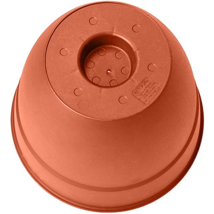 Pot de fleur Rond - EDA - Osaka - Ř 40 cm - 28,3 L - Intérieur/Extérieur - Ř 41 x H.34,3 cm - Orange Terre Battue