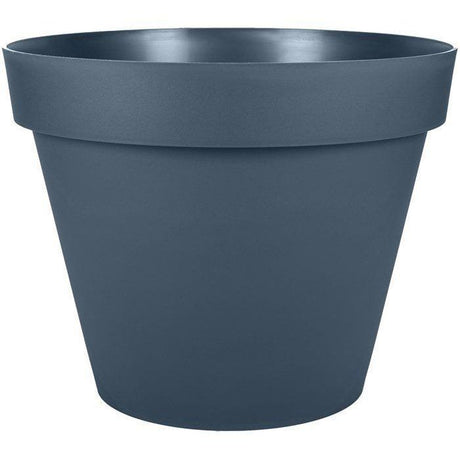 Pot de fleur Rond - Ř 48 cm - EDA - Toscane - 43 L - Intérieur/Extérieur - Ř 47,5 x H.40 cm - Bleu Jean