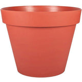 Pot de fleur Rond - Ř 30 - EDA - Toscane  - 10 L - Intérieur/Extérieur - Ř 30 x H 24 cm  - Orange Terre Battue
