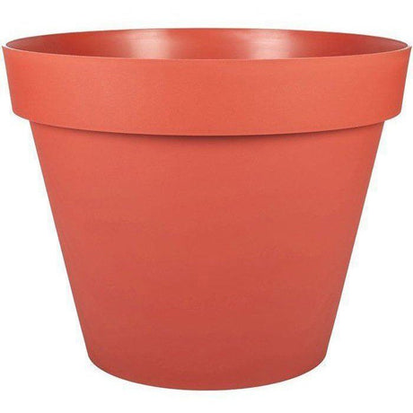 Pot de fleur Rond - Ř 30 - EDA - Toscane  - 10 L - Intérieur/Extérieur - Ř 30 x H 24 cm  - Orange Terre Battue