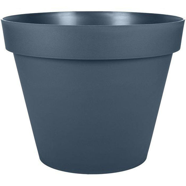 Pot de fleur Rond - Ř 60 - EDA - Toscane - 76 L - Intérieur/Extérieur - Ř 60 x H 47 cm - Bleu Jean