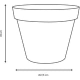Pot de fleur Rond - Ř 60 - EDA - Toscane - 76 L - Intérieur/Extérieur - Ř 60 x H 47 cm - Bleu Jean