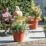 Pot de fleur Rond - EDA - Toscane - Ø 60 cm - 76 L - Intérieur/Extérieur - Ø 59 x H.47 cm - Orange Terre Battue