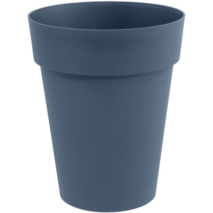 Vase mi-haut Rond - EDA - Toscane - Ø 44 cm - 50 L - Pré-percé - Ø 44 x H. 53 cm - Bleu Jean
