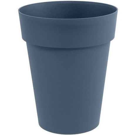 EDA - Pot de fleurs Rond mi-haut - Toscane - Ř 44 x 53 cm - Intérieur / Extérieur - 50 L - Bleu Jean