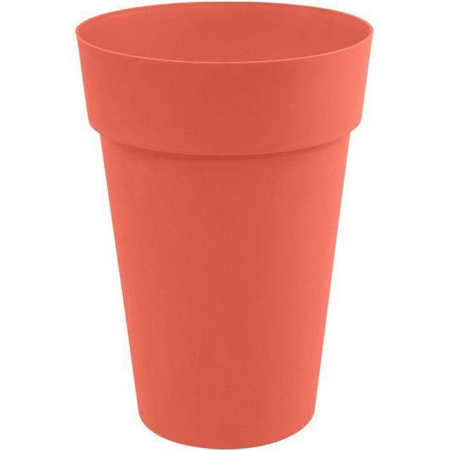 EDA - Pot de fleurs Rond haut- Toscane - Ř 46 x H 65 cm - Intérieur / Extérieur - 67 L - Orange Terre Battue