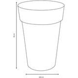 Vase haut Rond - EDA - Toscane - Ø 46 cm - 67 L - Intérieur/Extérieur - Ø 46 x H. 65 cm - Orange Terre Battue
