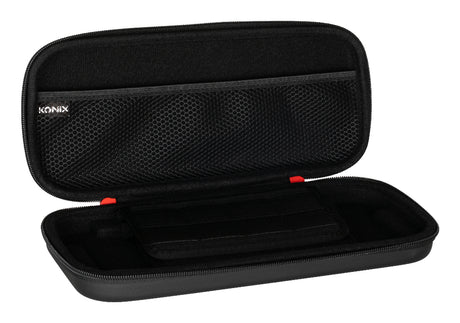 Housse de protection et transport - KONIX - Console Nintendo Switch 2 - Filet rangement accessoires - 8 compartiments jeux - Noir