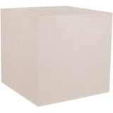 Pot de fleurs Carré 50 cm - EDA - Volcania - 57 L - Intérieur/Extérieur - Décor Pierre - 49,5 x 49,5 x H. 49,5 cm - Beige Calcaire