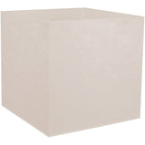 Pot de fleurs Carré 40 cm - EDA - Volcania - 31 L - Intérieur/Extérieur - Décor Pierre - 39,5 x 39,5 x H. 43,5 cm - Beige Calcaire