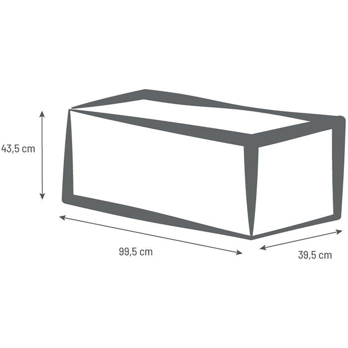 Jardiniere Volcania - EDA - 98 L - Intérieur / Extérieur - Décor Pierre - 99,5 x 39 x H. 43 cm - Beige Calcaire
