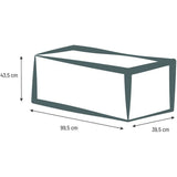 Jardiniere - EDA - Volcania - 98 L - Intérieur / Extérieur - Décor Pierre - 99,5 x 39 x H. 43 cm - Beige Calcaire