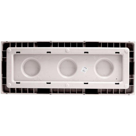 Jardiniere - EDA - Volcania - 98 L - Intérieur / Extérieur - Décor Pierre - 99,5 x 39 x H. 43 cm - Beige Calcaire