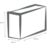 Jardiniere Muret - EDA - Volcania - 116 L - Intérieur/Extérieur - Décor Pierre - 99,5 x 39,5 x H 60 cm - Beige Calcaire