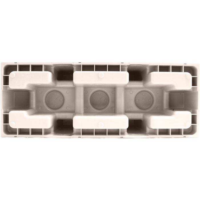Jardiniere Muret Loft L - EDA - Volcania - 46 L - Intérieur/Extérieur - Décor Pierre - 78,5 x 29,5 x H. 60 cm - Beige Calcaire