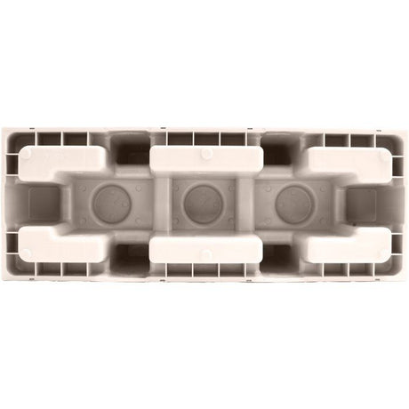 Jardiniere Muret Loft L - EDA - Volcania - 46 L - Intérieur/Extérieur - Décor Pierre - 78,5 x 29,5 x H. 60 cm - Beige Calcaire