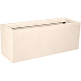 Balconnière - EDA - Volcania Up - 25 L - Intérieur/Extérieur - Décor Pierre - 59 x 19,5 x H 22,8 cm - Beige Calcaire