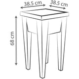 Espace potager sur pieds - EDA - Veg&Table Aromatique - 23 L - Pour Balcon - 38,5 x 38,5 x H. 68 cm - Gris Anthracite