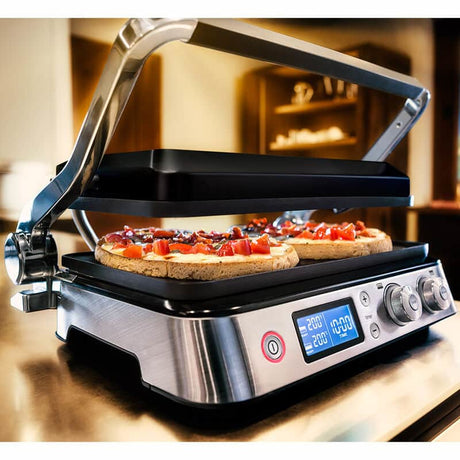 Grill multifonctions - BRAUN - Multi Grill 9 - 2000 W - 3 positions de chauffe - Noir / Acier