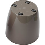 Cache-pot brillant - GARDEN ID - Shiny Taupe avec roulettes - 35 x 32 cm - Aspect céramique - Étanche - Déplacement aisé