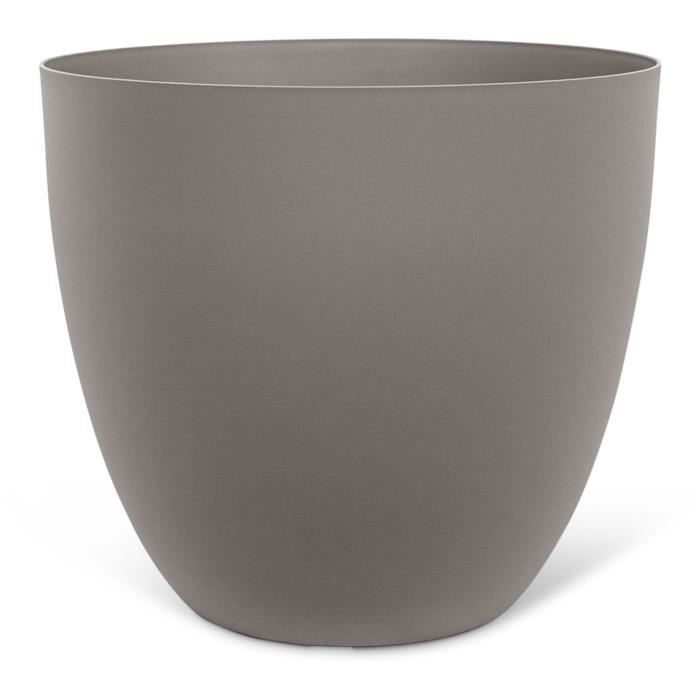 Flowerpot - GARDEN ID - Phoenix Taupe - 38 x 34 cm - 100% Recycled and Recyclable - Frost and UV Resistant - For Outdoors